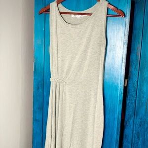 Asymmetric Jersey Midi Maxi Dress Rope Detail